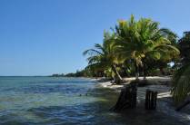 Praia em Hopkins, no litoral sul de Belize